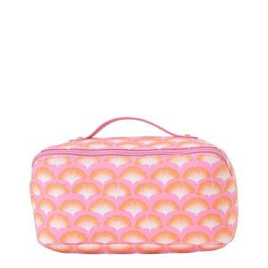 J. McLaughlin Pink and Orange Cosmetic Bag